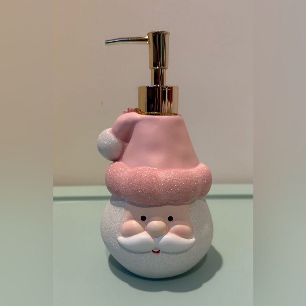 Absolutely Adorable Pink Santa Soap/Lotion Dispenser- NWT